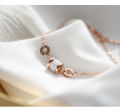 【Beiver Jewelry Store  】RUO 2019 Arrival Zircon Woman Birthday Gift Rose Gold Fashion Stainless Steel Jewelry Never Fade. 