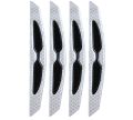 4pcs Universal 3D Car Door Edge Anti-Collision Strip Protector Guard Reflective Stickers. 