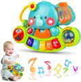 Baby Piano Toys 6 to 12 Months, Musical Toys Elephant Piano Keyboard for Toddlers 1-3, Light Up Educational Electronic Learning Toys Birthday Gift for 1 Years Olds Kids Boys Girls.