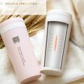 JUNZHEN Eco-friendly Wheat Straw Environmental Coffee Cup Insulated Leak-proof Thermos Bottle Thermal Mug Tea Water Bottle Travel Mug. 