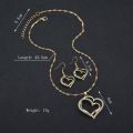 Diamond Crystal Heart Pendant Necklace Earrings and Bracelet Set Romantic Wedding Party Jewelry Set for Women 7 buyers. 