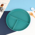 1Pc Divided Dish In 3 Diet Reusable Round Dinner Plate Kitchen Dinnerware Portion Plates For Adults 3 Compartments Microwave. 