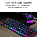 Rgb Keyboard Backlit Gaming Keyboard Twolf T20 Rgb Lighting - Illuminate Your Gaming Setup With Vibrant Colors.