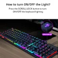 Rgb Keyboard Backlit Gaming Keyboard Twolf T20 Rgb Lighting - Illuminate Your Gaming Setup With Vibrant Colors. 