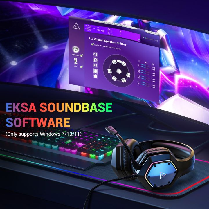 EKSA%20E1000%20V2%20RGB%20Gaming%20Headphones%20For%20PC/PS4/PS5/Phone%20With%20Noise%20Cancelling%20Mic,USB/Type%20C%20Wired%20Headset%20Gamer%207.1%20Surround%20-%20Image%203