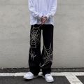 Streetwear Y2k Pants Anime Sweatpants Male Wide Leg Oversize Pants Men Techwear Baggy Straight Trousers 2023 New.