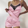 Pyjamas Women Camisole Sleep Wear Women Pajamas Heart Print Nightgown Ruffled Flounce Shorts Lingerie Set Home Clothes. 
