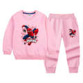 Spider Man clothing children's pure cotton hoodie set boys' autumn handsome long sleeved top and pants two piece set.