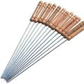 12 Pieces Stainless Steel Barbeque Skewers Set Reusable BBQ Grilling Sticks for Outdoor Camping Barbecue Cooking Tools (Set of 1) (12 Pcs). 