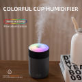 300ml H2O Air Humidifier Portable Mini USB Aroma Diffuser With Cool Mist for Bedroom Home Car Purifier Colorful Cup Humidifier. 
