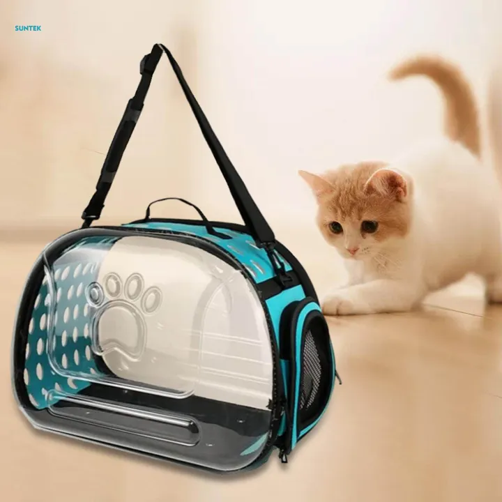 Portable%20Cat%20Carried%20Bag%20Transport%20Luggage%20Purse%20Tote%20Handbag%20Transparent%20Cat%20Carrier%20for%20Blue%20S%20-%20Image%202