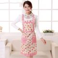 【happy one】Women Apron with Pockets Waterproof Print Double Layer Anti-oil Kitchen Thick Home Supplies.