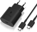 Samsung 25 Watt Super fast charger with C to C cable - Black.