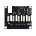 For 5 4-CH Board PCIe FFC Expansion Card PCIe to PCIe HAT Interface Supports Stacking Multiple PCIe HAT Modules. 