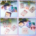 Cold Laminate Sheet, Holographic Laminate Sheets Bright Colors 50Pcs for Card. 