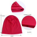 【Buried Buzie】Beanie Hat for Women Man Autumn Winter Elastic Casual Solid Color Slouchy Chemo Cap.