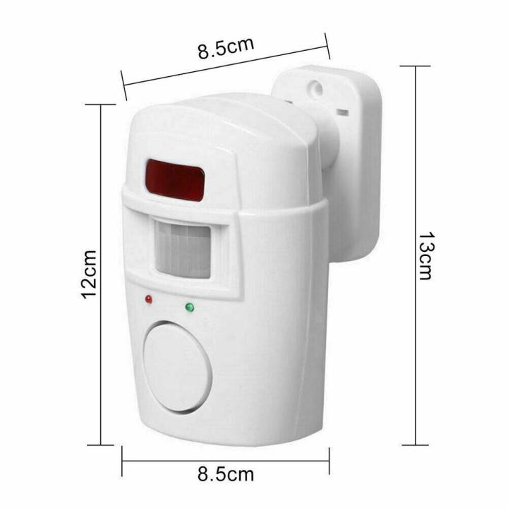 Wireless Sensor Motion Pir Alarm With 2 Remote Controls Shed Garage Home Caravan