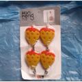 Adhesive Glue Stick Wall Hooks  (4 Pcs). 