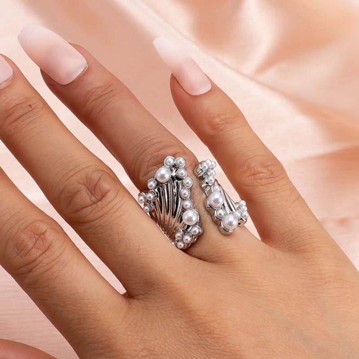 Fashion Rings Rings For Wide Fingers Korean Silver Color Imitation