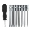 13Pcs 100mm Torx Long Screwdriver Bits Set, Magnetic Torx Bit Set T6-T40, 1/4 Inch Hex Shank Electric Screwdriver Tools. 