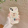 Phone Case For Iphone 11 12 13 14 15 Pro Max 7 8 Plus 7Plus XR Cover Cinnamoroll Melody 3D Wavy Curved Edge Luck Melody Hey Kuromi Cute Soft Casing Cartoon Full Protection Silicone TPU Shockproof Camera Protective. 