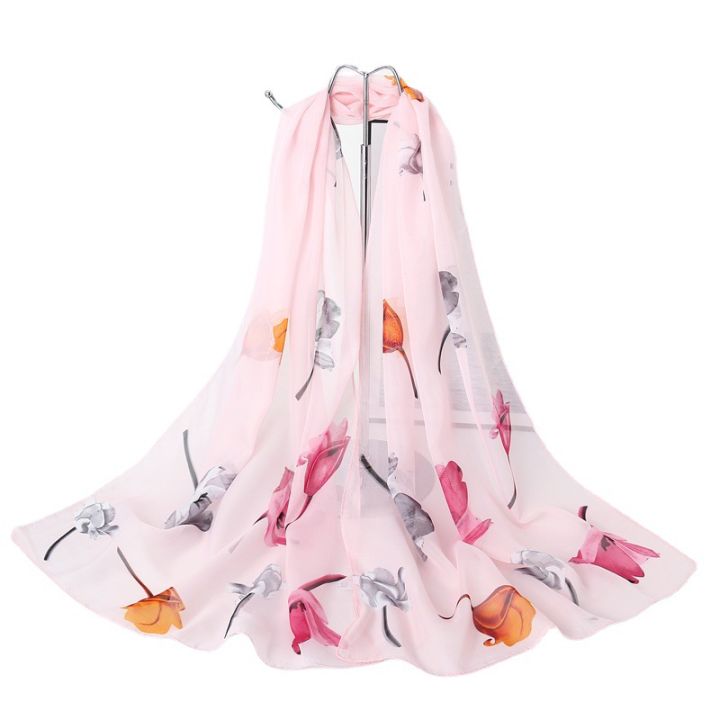 2024%20Summer%20New%20Women's%20Lucky%20Bird%20Girl%20Chiffon%20Long%20Silk%20Scarf,%20Yiwu%20Small%20Scarf,%20Flower%20Scarf,%20Scarf,%2038%20Festival%20-%20Image%205