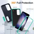 3 In 1 Full Cover Shockproof Phone Case With Stand For Samsung Galaxy S24 Thick Hard Phone Casing Contrasting Colors Fashion Phone Cover Shell. 