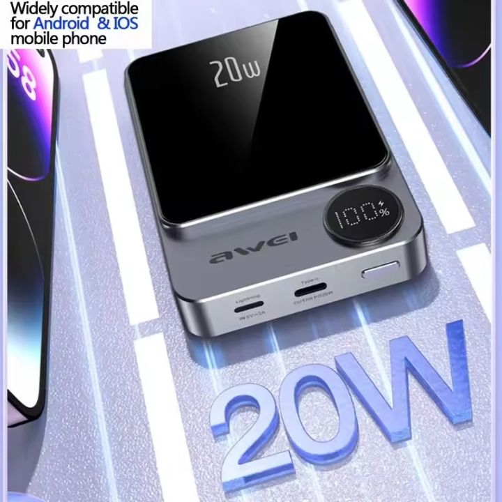 Awei%20P39K%2010000mAh%20Magsafe%20Wireless%20Powerbank%2020W%20PD%20Fast%20Charging%20Magnetic%20Power%20Bank%20-%20Image%207