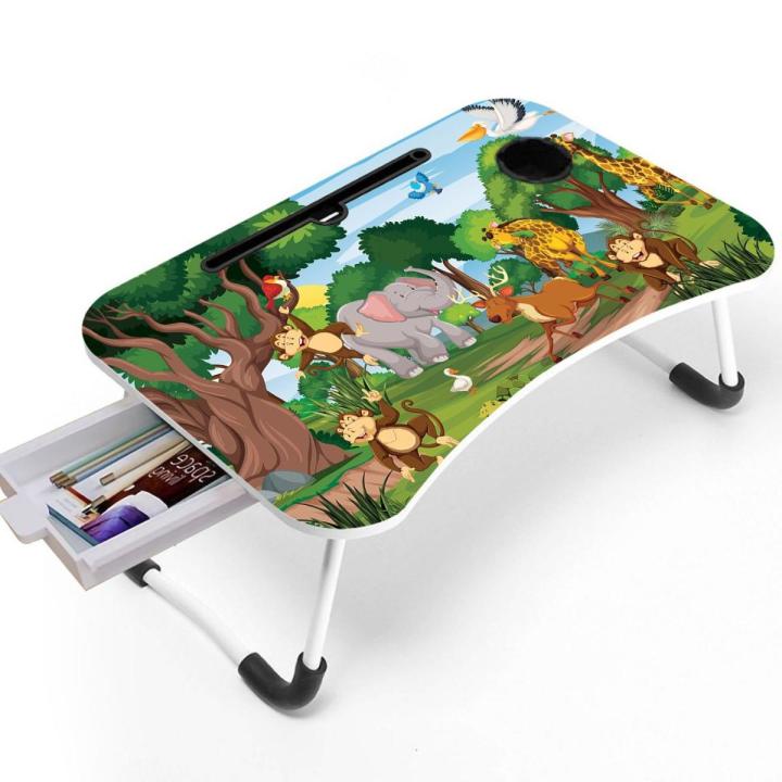 Multi-Function printed Computer Laptop Desk Table With Drawer laptop pc ...