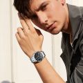 POEDAGAR Men Watch Top Luxury Sport Chronograph Quartz Watches Stainless Steel Waterproof Luminous Date Week Business Wristwatch.
