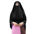 Hoodie Instant Ready Hijab With Extra Half Nose Niqab for Muslim Women. 