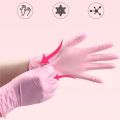 Pink Nitrile Gloves 100PCS Disposable Latex Free Vinyl Gloves Industrial Grade Kitchen Cooking Food Prep Cleaning Working Gloves. 