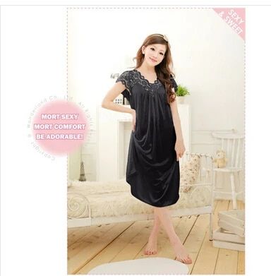 women%20White%20lace%20sexy%20nightdress%20girls%20plus%20size%20Large%20size%20Sleepwear%20nightgownY02-1%20-%20Image%204