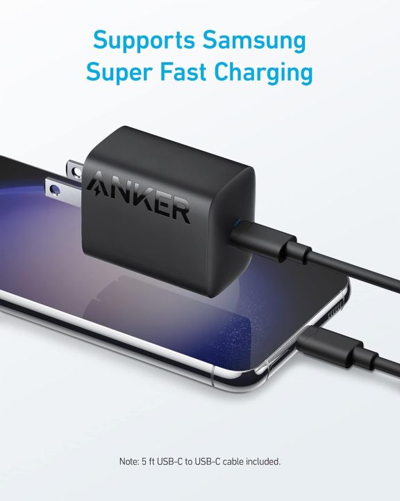 Anker%2030W%20USB-C%20Charger,%20Anker%20312%20Charger%20with%20Compact%20and%20Foldable%20Design,%20High-Speed%20Fast%20Charging%20for%20iPhone%2014/13/12%20Series,%20Samsung%20S23,%20MacBook%20Air,%20iPad%20Pro,%20&%20More%205%20ft%20USB%20C%20Cable%20Included%20-%20Image%202