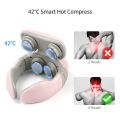 4 Heads Magnetic Pulse Vibration Neck Massager for Pain Relief Health Care Relaxing Deep Tissue Cervical Massage Remote Control.
