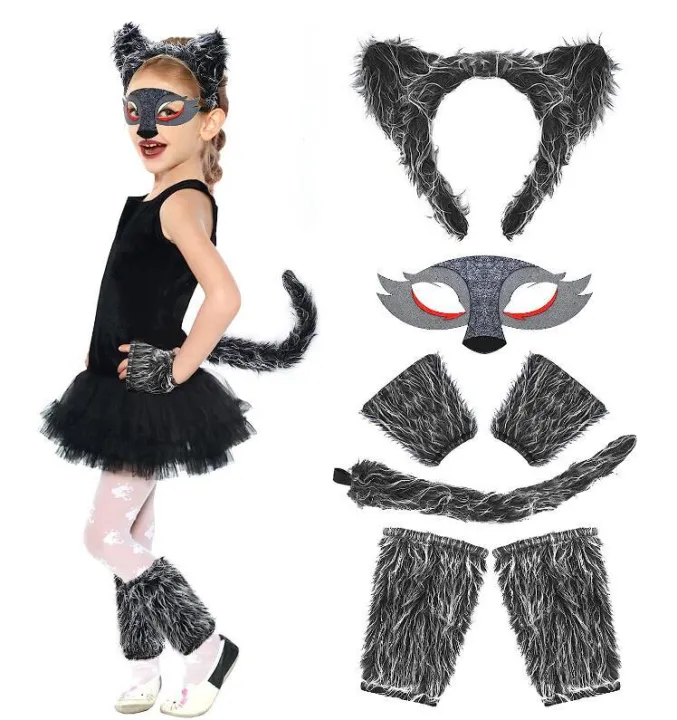 Wolf%20Ear%20Headband%20Tail%20Skirt%20Mask%20Suit%20Wolf%20Cosplay%20Costumes%20for%20Children%20Girls%20Ladies%20Birthday%20Gift%20Halloween%20Animal%20Dress%20Up%20-%20Image%207