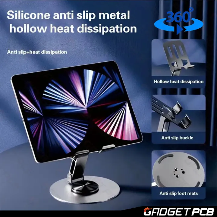 Aluminium%20Alloy%20360%C2%B0%20Rotating%20Folding%20Adjustable%20Phone%20Stand%20-%20Metal%20Holder%20for%20iPad,%20Tablet,%20Mobile%20-%20Image%203