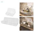 Shower Clear Acrylic Shower Storage Rack Multipurpose Modern Bath Organizer for 12x8.7x8cm. 