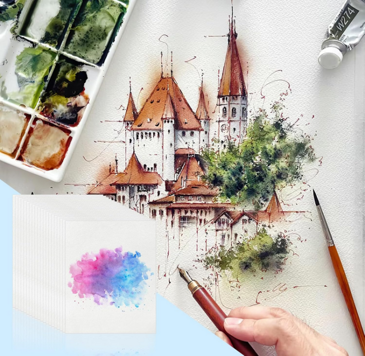 Watercolor%20Paper%20Cold%20Press%20160GSM%2016%20Sheets%20Handmade%207.25%C3%9711%20Inch%20-%20Image%202