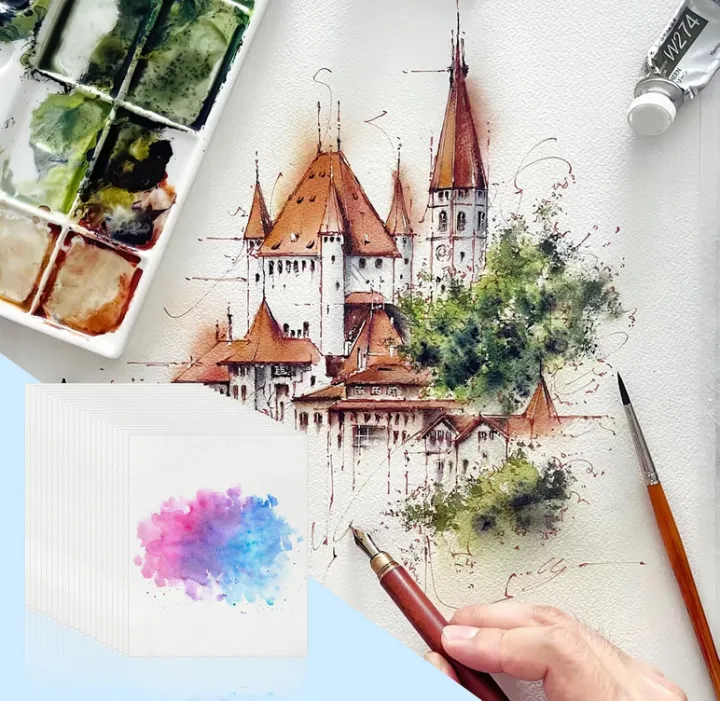 Watercolor%20paper%20cold%20press%2016%20sheets%20160gsm%20hand%20made%20paper%207.25X11%20inch%20-%20Image%202