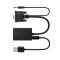 HDMI To VGA Male Output 1080P HD Audio TV AV HDTV Video Cable Converter Adapter. 
