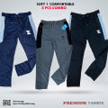 SMUG Combo Trousers (China) Fabric Soft and Comfortable - 3 pis Combo - Navy , Black , Deep Grey. 