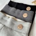 96% cotton super thick 500g lamb's wool leggings, women's autumn and winter fleece gray trousers, high-waisted warm cotton pants. 