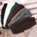 1Pair New Fashion Women Knitted Arm Fingerless Winter Gloves Warmth Long Stretchy Mittens. 