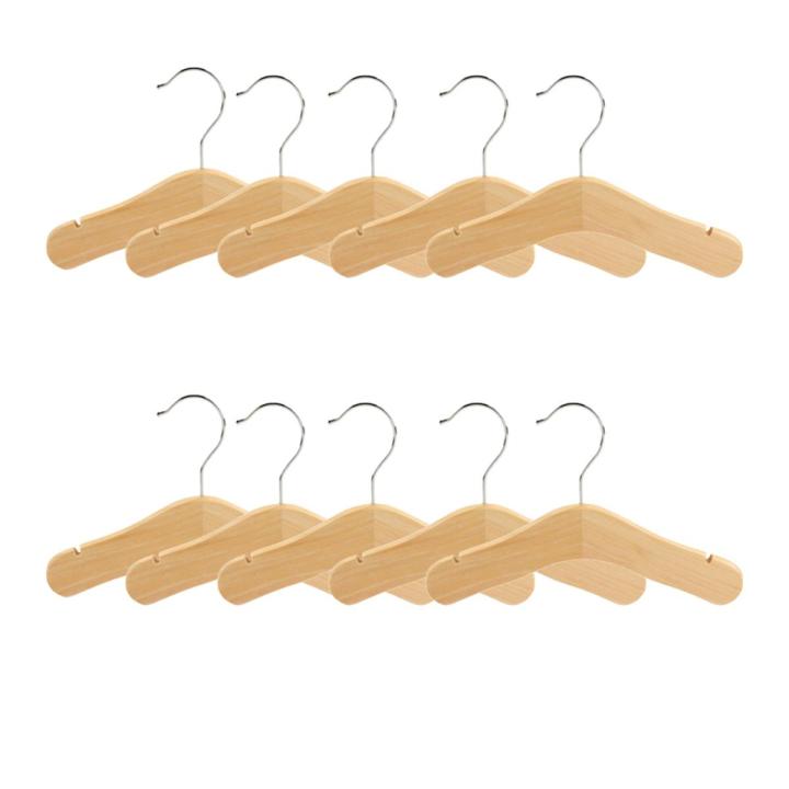 Wooden Baby Hangers,Kids Hangers,Notched Shoulder Design for Children Clothes,Decoration Hanger,10 Pack,Medium