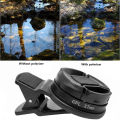 Telefon klip dairesel polarize iPhone Samsung için evrensel taşınabilir polarize kamera Lens 37MM profesyonel CPL filtre Lens kiti. 