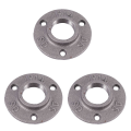 3X 1 Inches Malleable Cast Iron Pipe Flange, Industrial Pipe Flanges for Threaded Black Pipes and Fittings 1 Pcs.