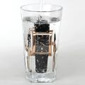 Stylish Men's Square Watch WWOOR Business Quartz Watch For Men Gold Black Leather Waterproof Date Wrist Watch relogio masculino. 