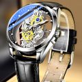 2023 New Men Watch Skeleton Automatic Quartz Watch Gold Skeleton Vintage Man Watch Mens Watches Top Brand Luxury Watch Men. 