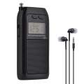 Mini MP3 playback FM MW SW full band radio black radio, recorder. 